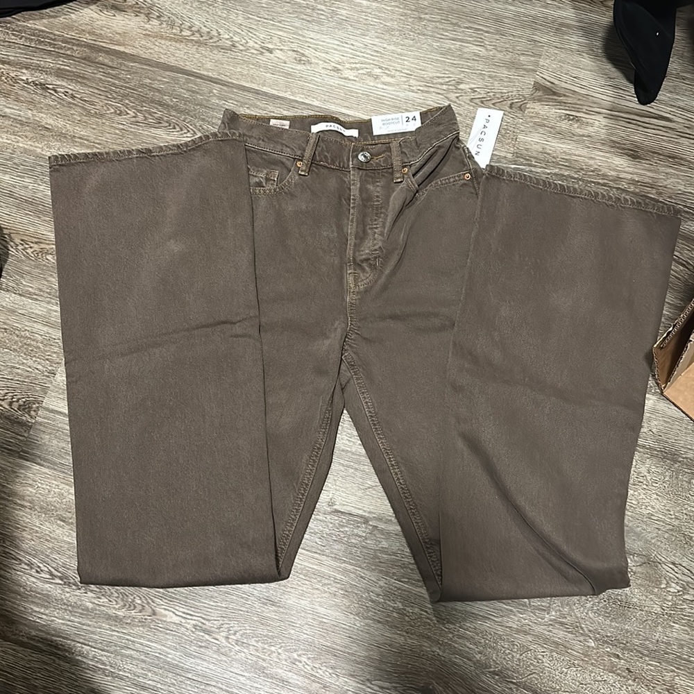 PacSun Brown High Waisted Bootcut Jeans